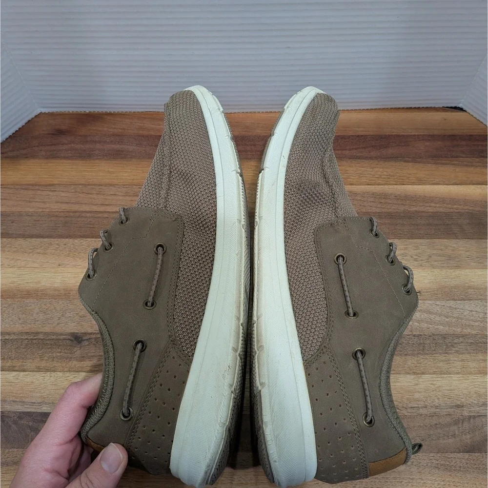 Magellan Outdoors Mahi II Boat‎ Shoes Men's 12 Light Brown Canvas Slip On Loafer